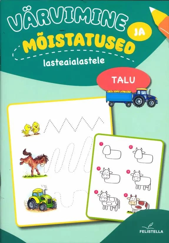 Talu - Värvimine ja mõistatused lasteaialastele.