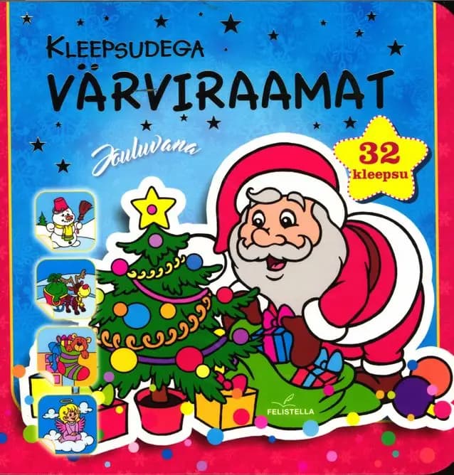 Kleepsudega värviraamat. Jõuluvana