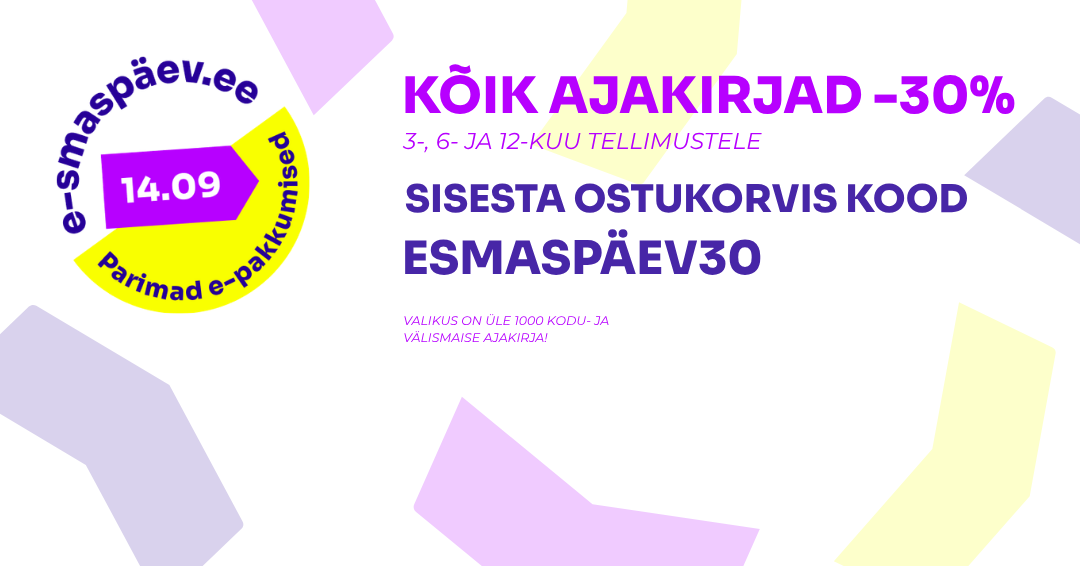 Kuj. E-smaspäev 14.09 - populaarsed ajakirjad koopia (1) Telli ajakiri Sirvist